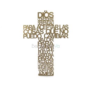 CRUZ ORACIÓN MADERA