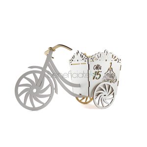 ANCHETA BICICLETA MADERA BLANCA