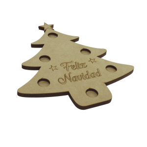PORTA VELA NAVIDAD MADERA